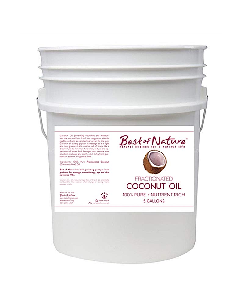 Pure Fractionated Liquid Coconut MCT Massage and Body Oil 5 gallon pail.