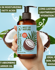 Fractionated Coconut Massage & Body Oil - 100% Pure