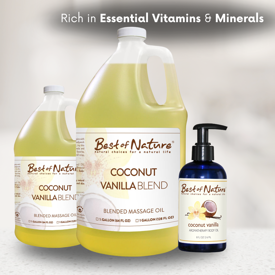 Coconut Vanilla Aromatherapy Massage & Body Oil