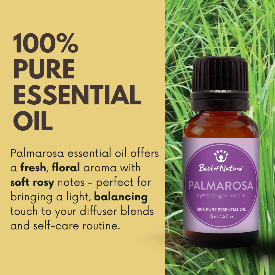 Palmarosa Essential Oil - 100% Pure