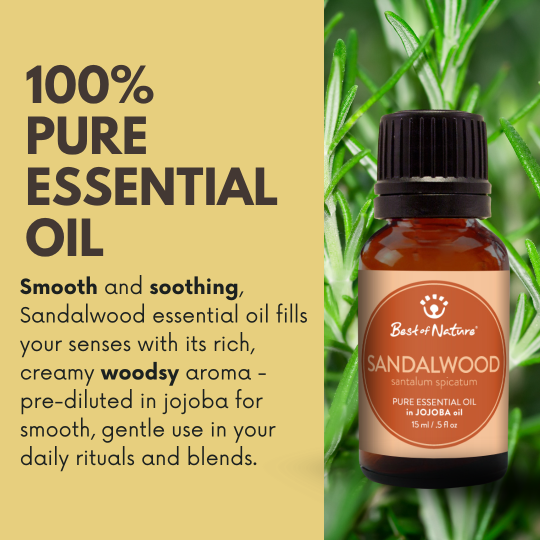 Sandalwood Essential Oil blended with Jojoba Oil