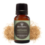 Bottle of Best of Nature Vetiver essential oil with a natural background