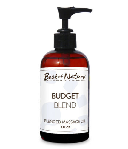 Budget Blend Massage and Body Oil 8 ounce pump bottle