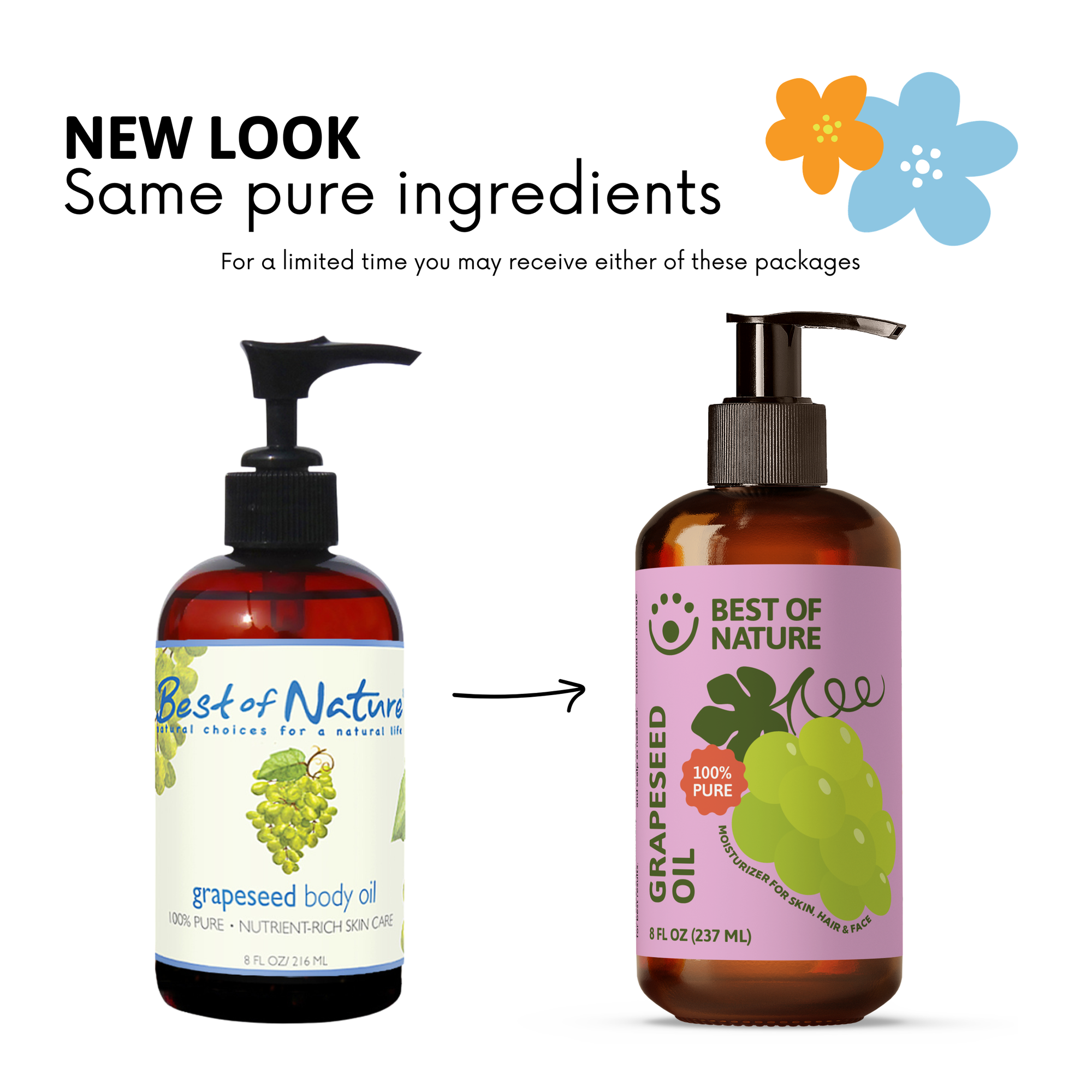 Grapeseed Massage &amp; Body Oil - 100% Pure