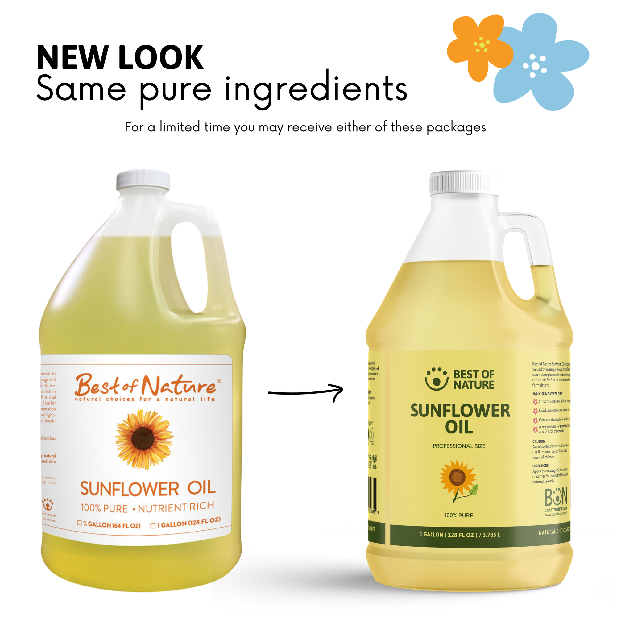 Sunflower Massage &amp; Body Oil - 100% Pure