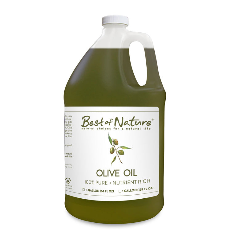 Pure Olive Massage and Body Oil half gallon jug and gallon jug
