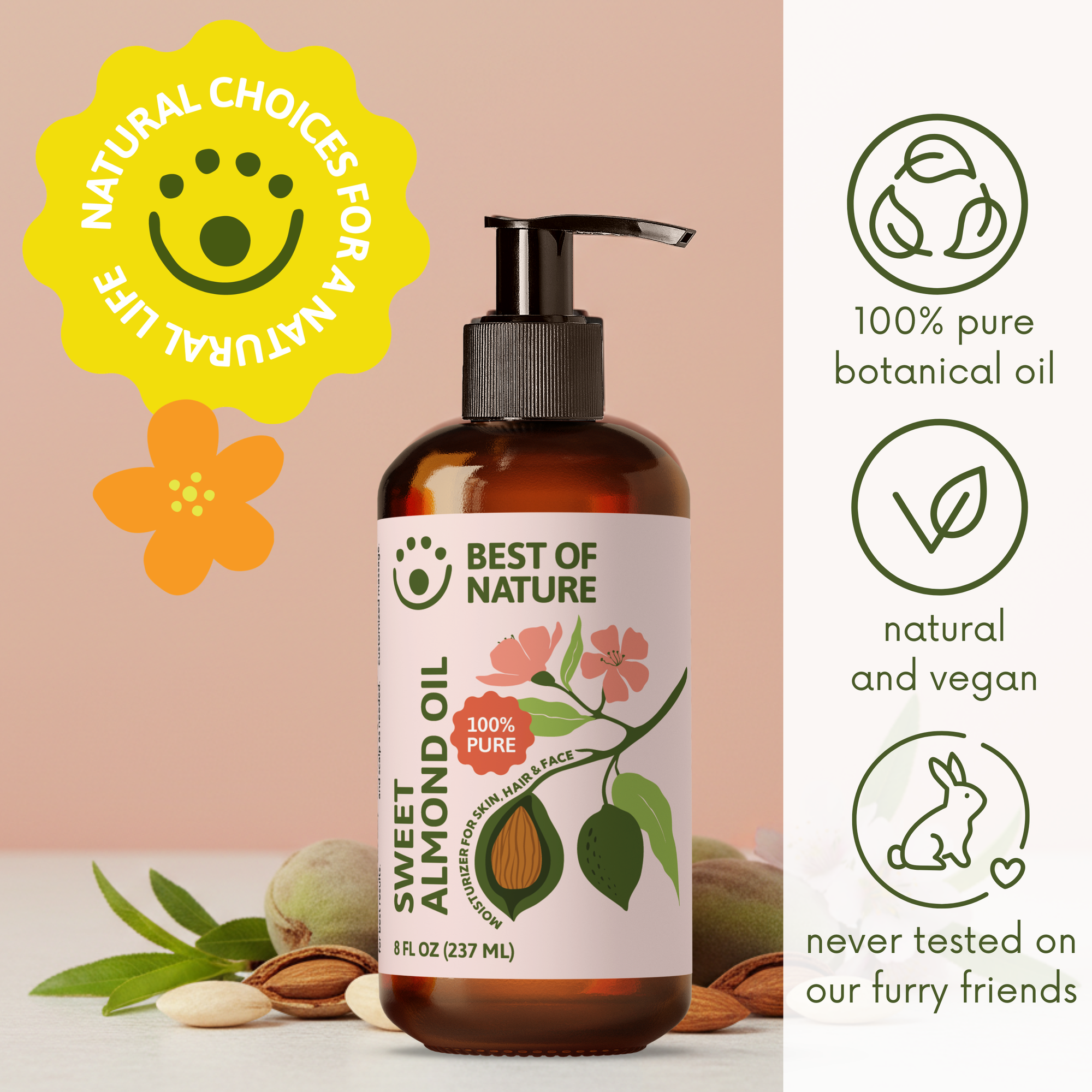 Almond Massage &amp; Body Oil - 100% Pure