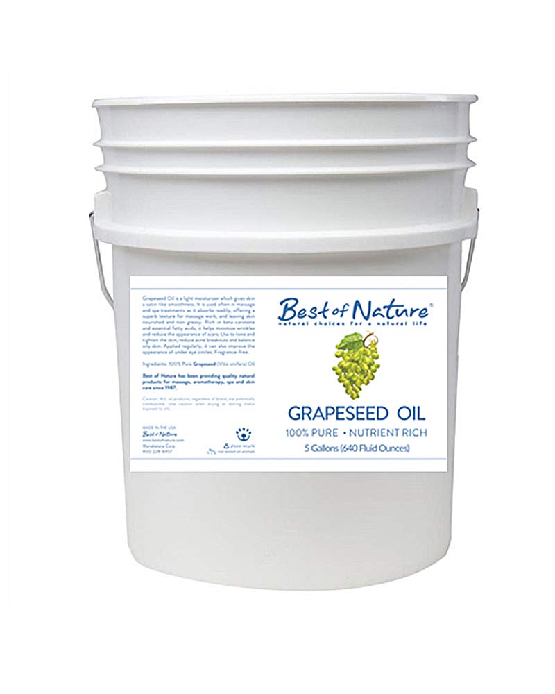 Pure Grapeseed Massage and Body Oil 5 gallon pail