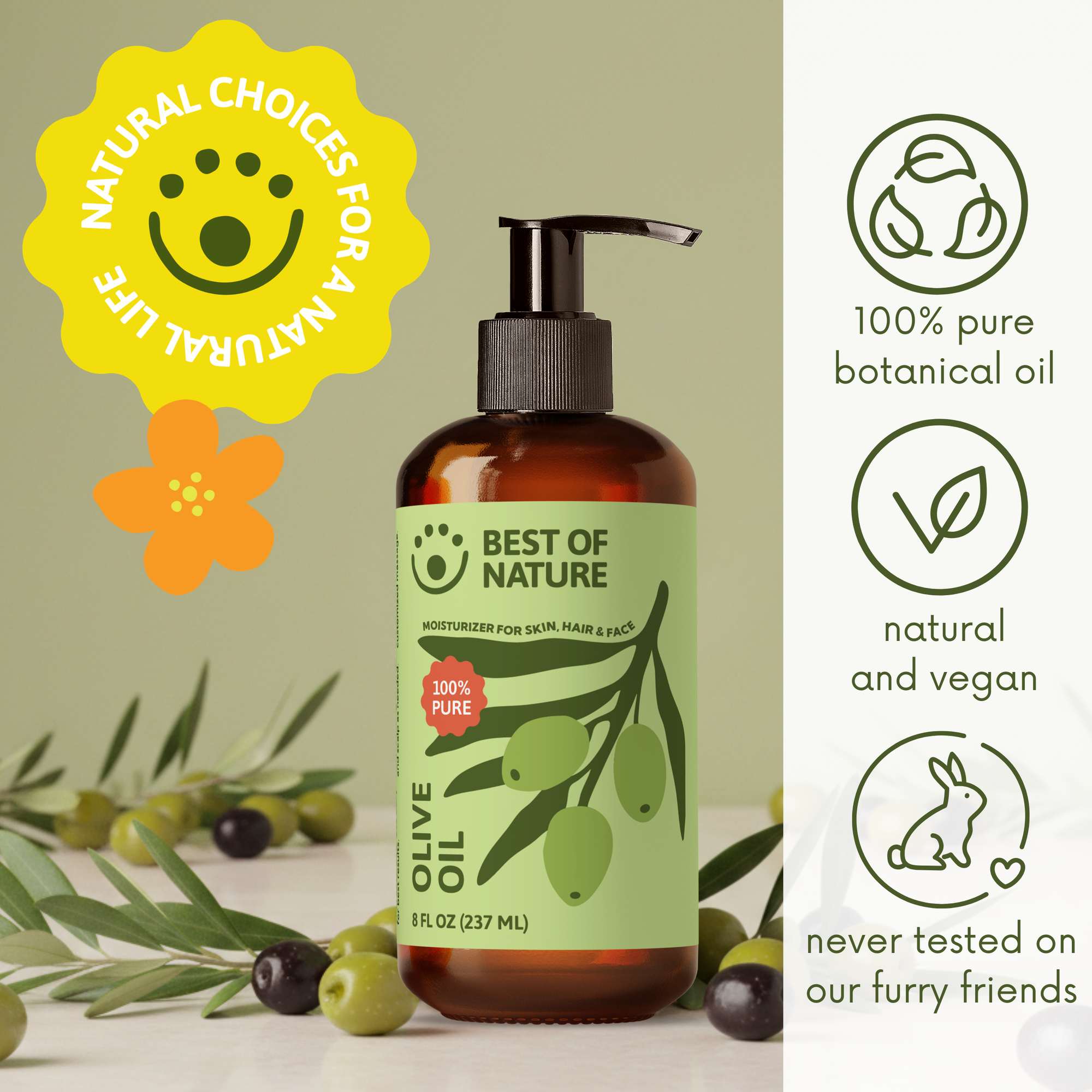 Olive Massage & Body Oil - 100% Pure Best of Nature Olive Massage & Body Oil - 100% Pure Best of Nature