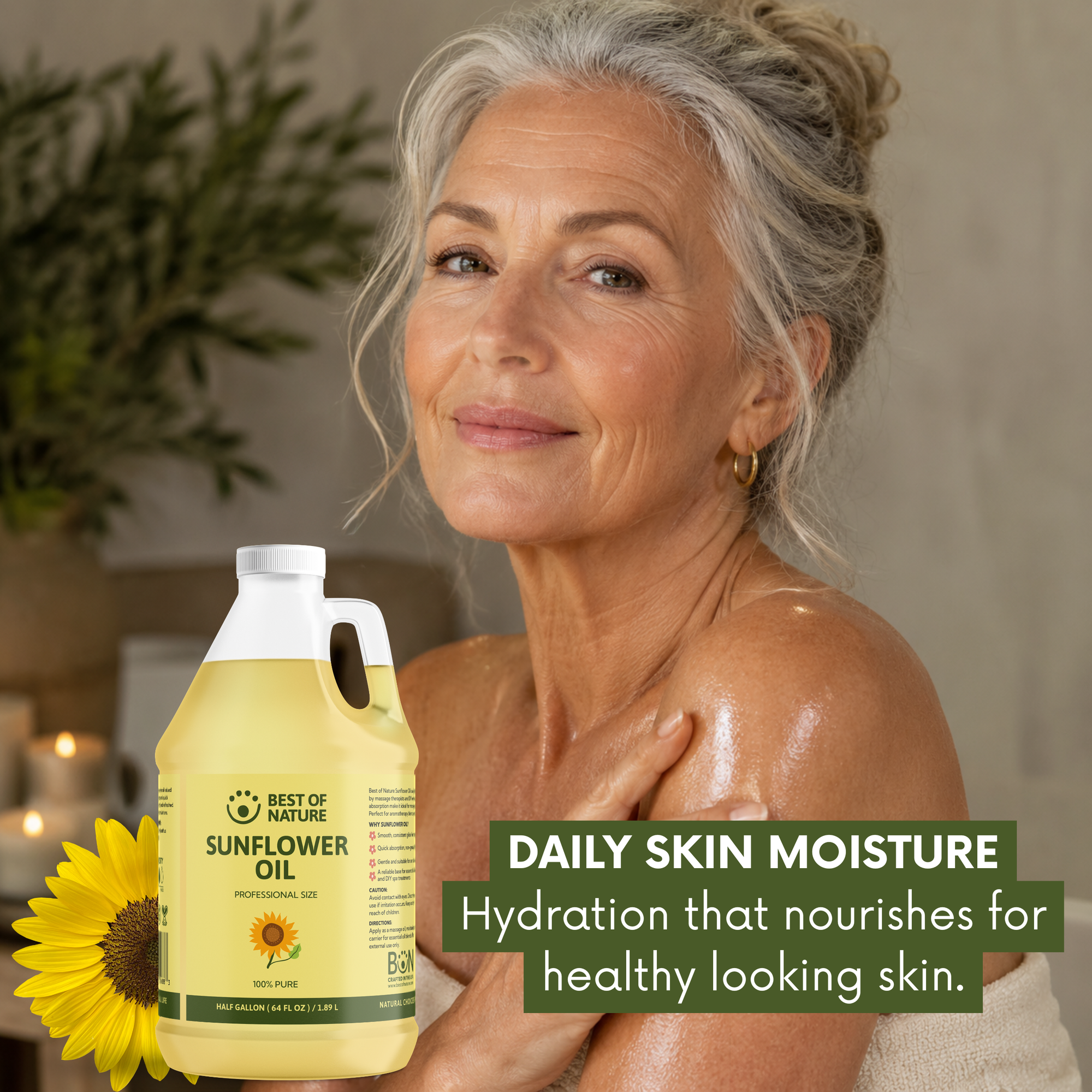 Sunflower Massage &amp; Body Oil - 100% Pure