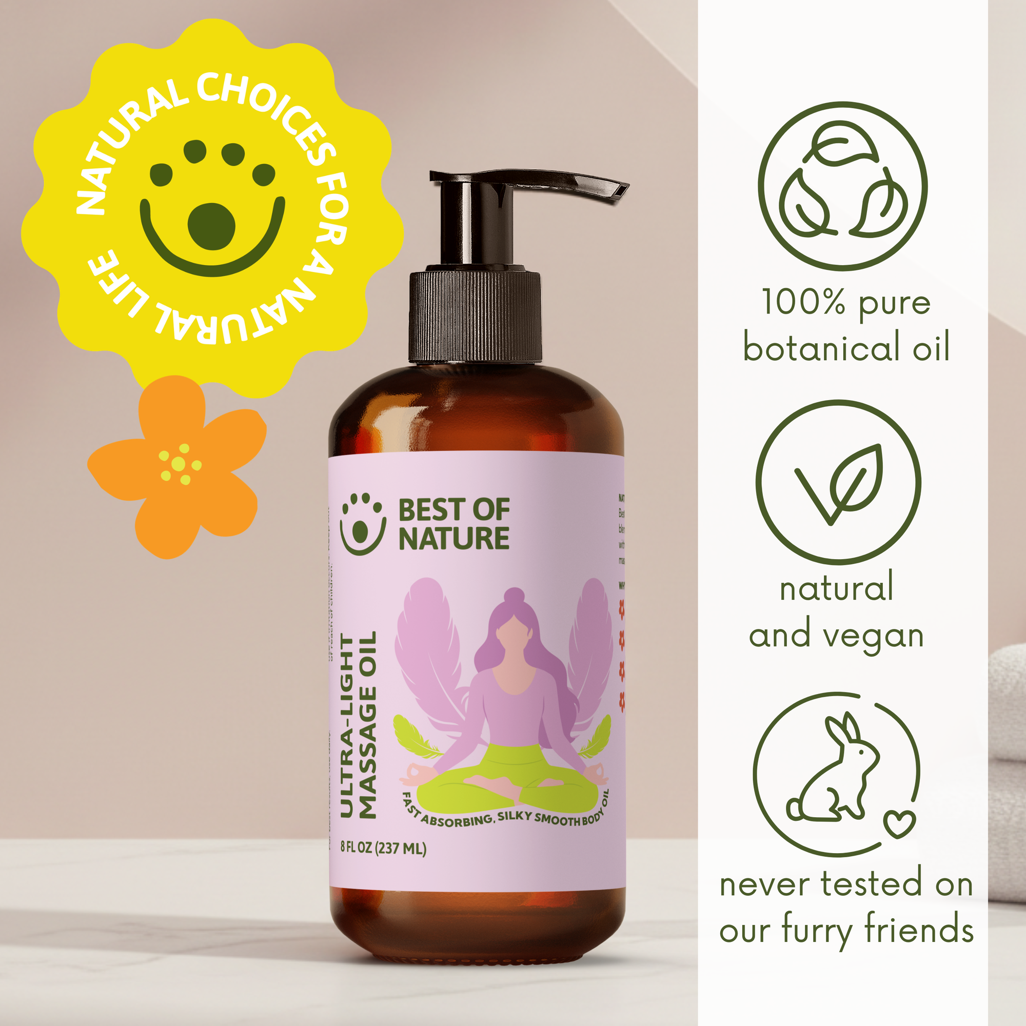 Ultra-Light (formerly Grapeseed Lightest Blend) Massage &amp; Body Oil