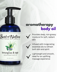 Lemongrass & Sage Aromatherapy Massage & Body Oil