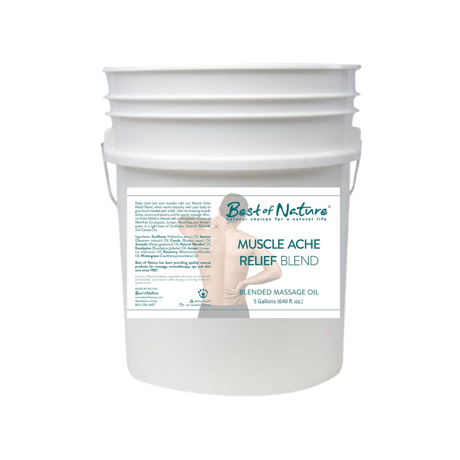 Muscle Ache Relief Blend Massage and Body Oil 5 gallon pail