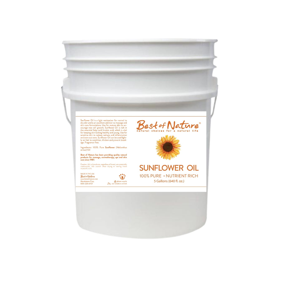 Pure Sunflower Massage and Body Oil 5 gallon pail