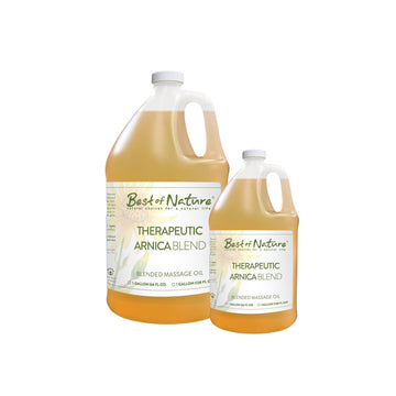 Therapeutic Arnica Blend Massage and Body Oil: 8 half gallon jug and gallon jug