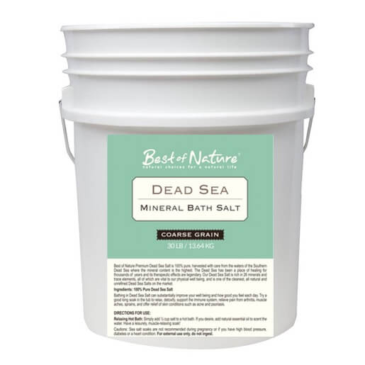 Dead Sea Mineral Bath Salt Coarse Grain 30 lb pail