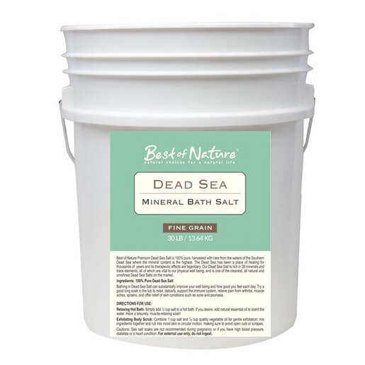 Dead Sea Mineral Bath Salt Fine Grain 30 lb pail