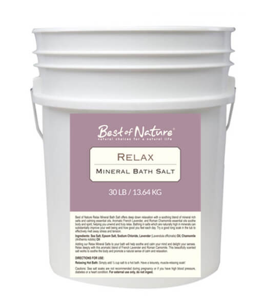 Relax Mineral Bath Salt 30 lb pail