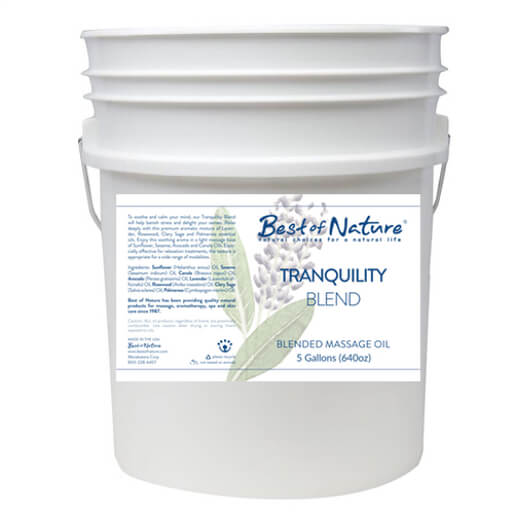 Tranquility Blend Massage and Body Oil 5 gallon pail