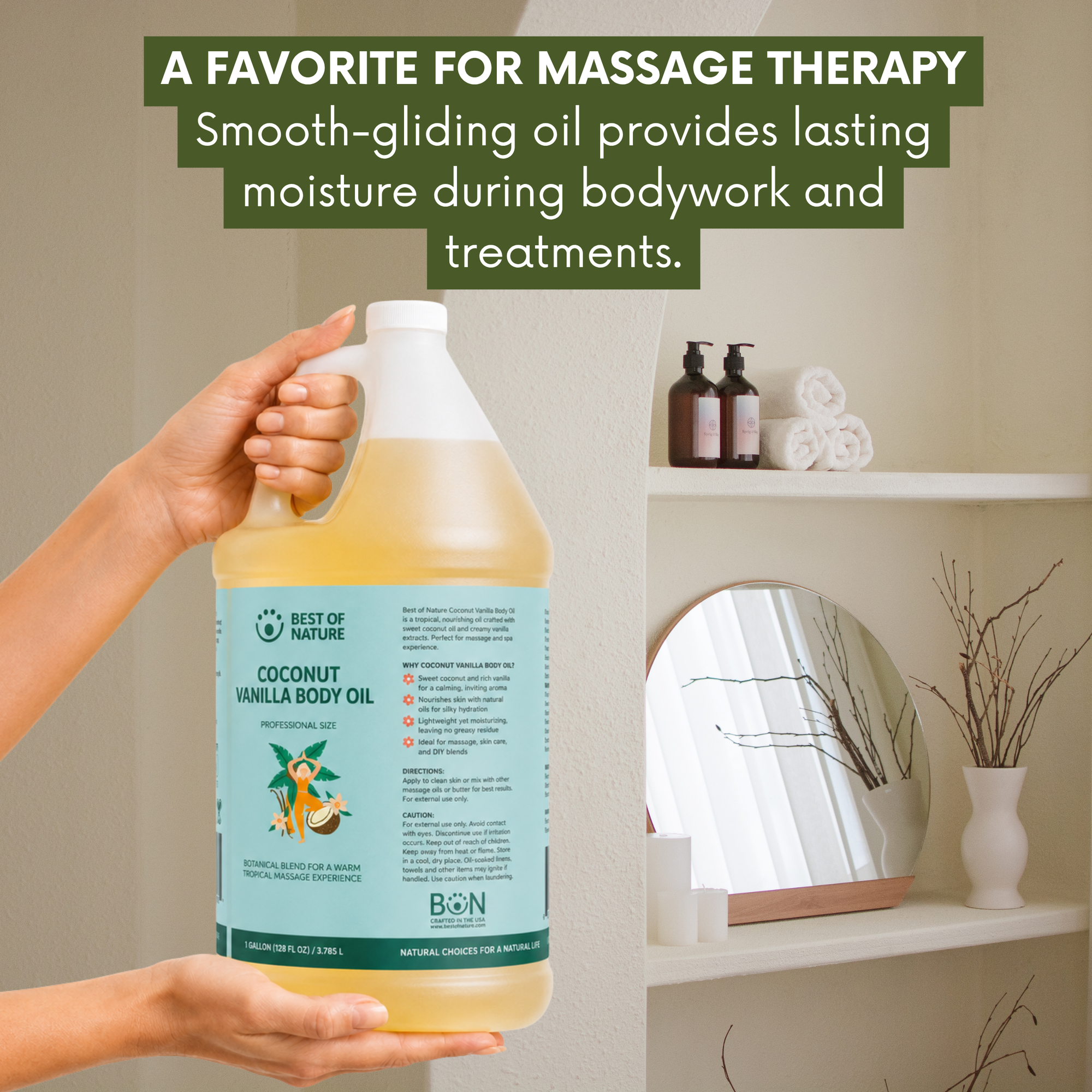 Coconut Vanilla Aromatherapy Massage &amp; Body Oil