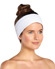 Waffle Weave Velcro Spa Headband - White