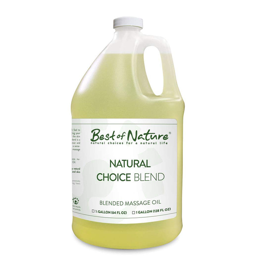 Natural Choice Blend Massage and Body Oil half gallon jug and gallon jug