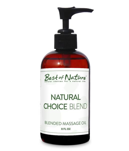 Natural Choice Blend Massage and Body Oil 8 ounce pump bottle